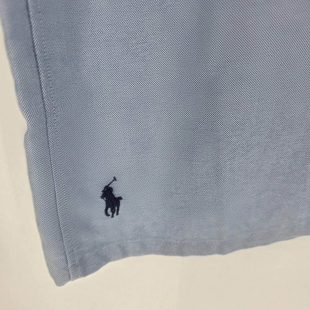 New Polo Ralph Lauren Shirt Mens 3XLT Tall Blue Short Sleeve Button Up Pony
